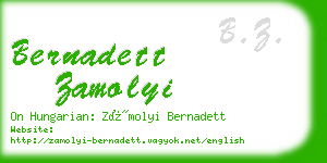 bernadett zamolyi business card